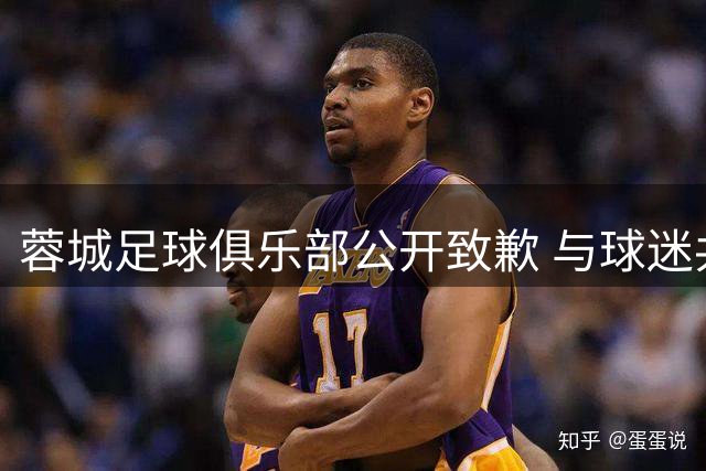 蓉城足球俱乐部公开致歉 与球迷共商改革提升方案